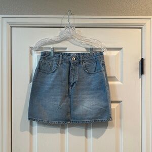 BDG Light Blue Denim Pencil Skirt